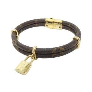 LOUIS VUITTON Brown Monogram Charm Bracelet